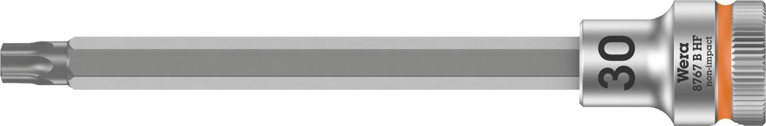 Wera Zyklop 3/8" Torx® socket bit TX30 with holding function, 107 mm, Chrome