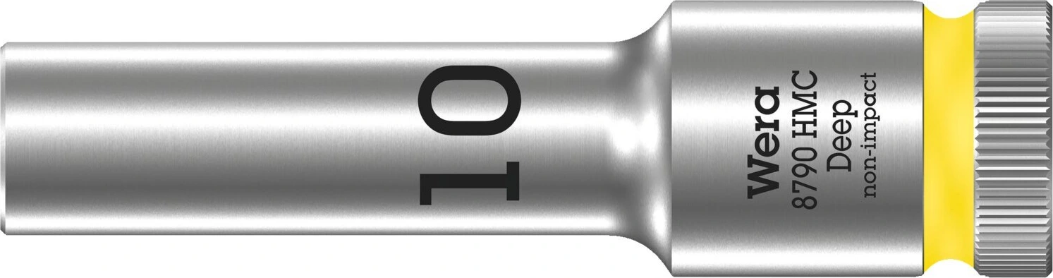 Wera, deep socket size 10mm, Brushed