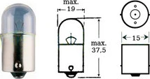 Lemputė 12v 5w Ba 15s