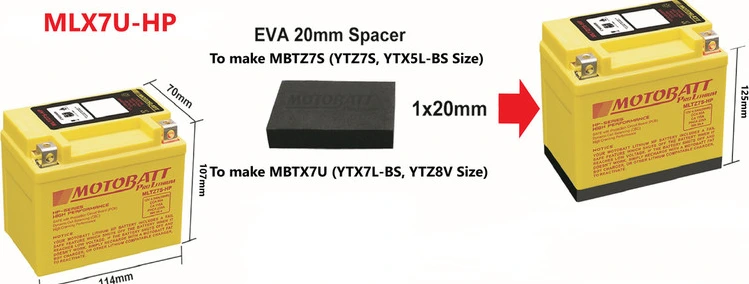 Motobatt литиевая батарея MLX7U-HP