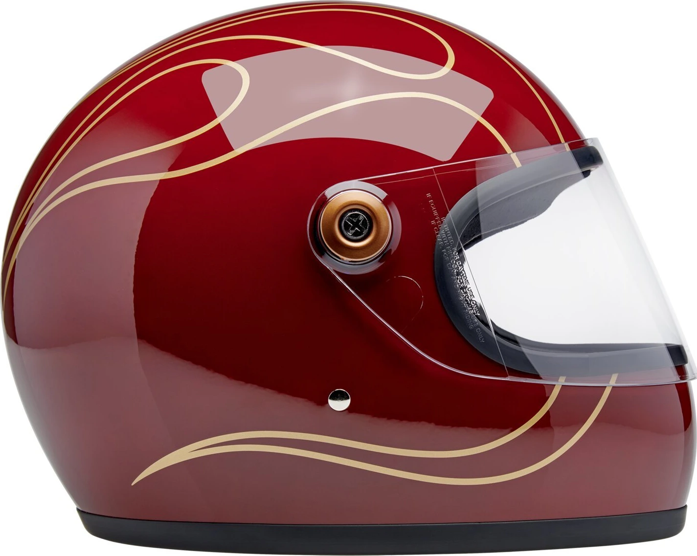 Biltwell Gringo S helmet, garnet Red, Red, flames Red, Gloss