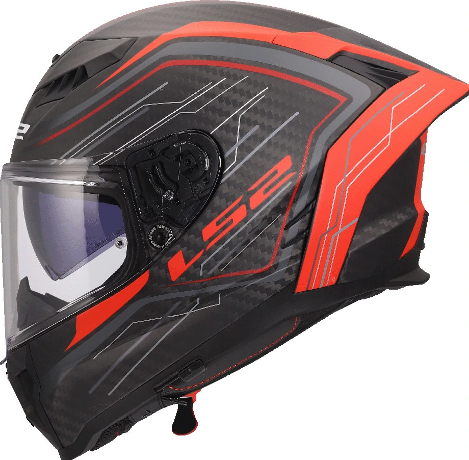 LS2 FF807 DRAGON SUBIC Helmet - 3XL, Red
