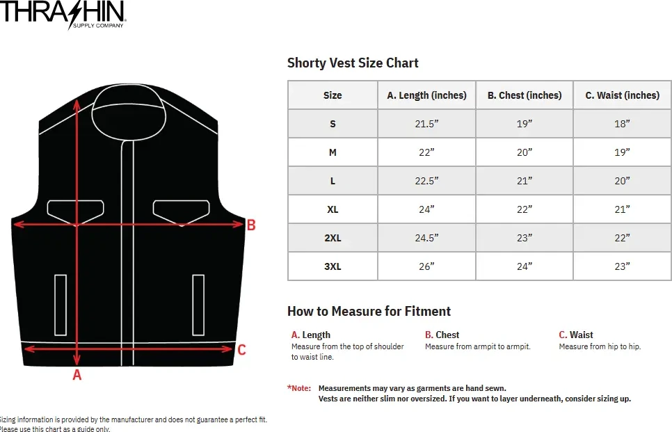 VEST ENCINAL SHORTY LEATHER LARGE