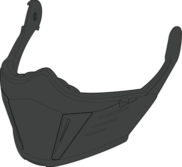 SIMPSON Darksome Chin Bar Matt Black