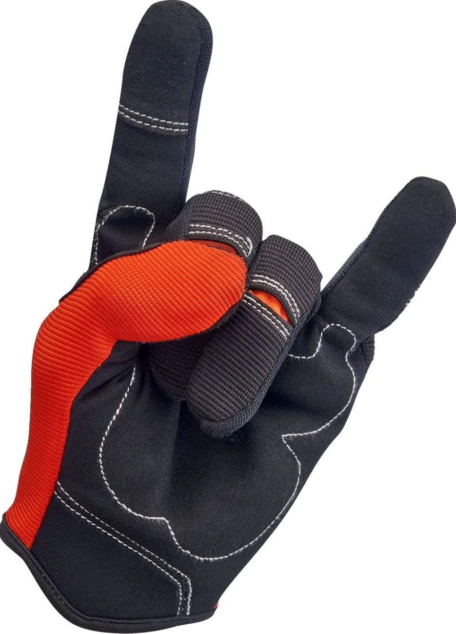 GLOVES MOTO ORG/BLK SM