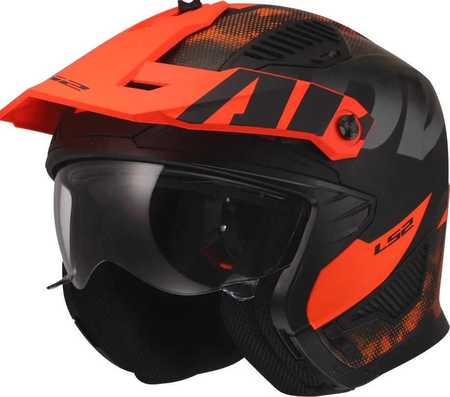 LS2 OF606 DRIFTER GAS Helmet - 2XL, Grey Orange
