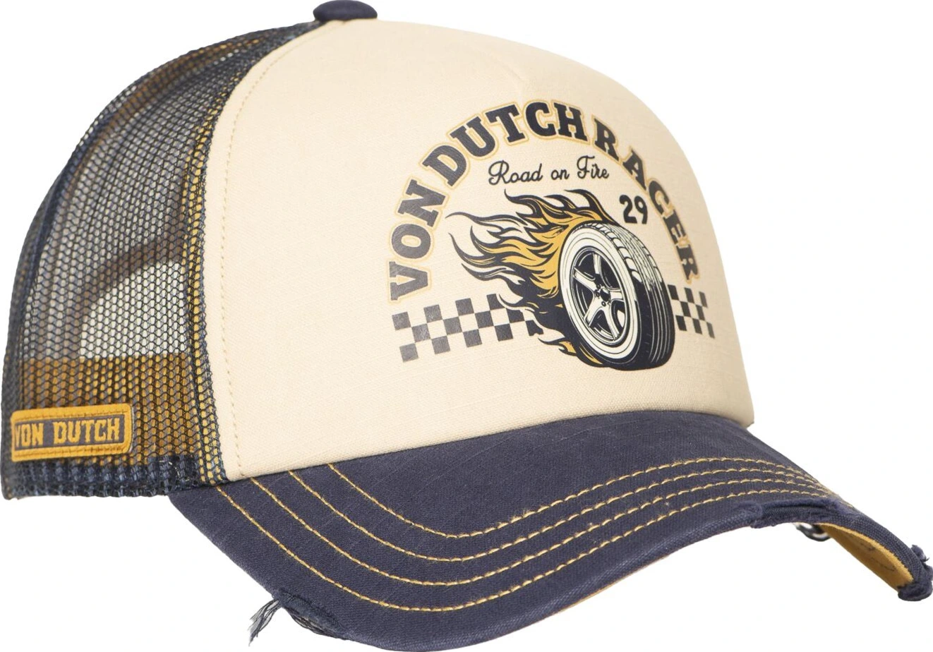 Von Dutch Trucker crew cap hard race, Beige