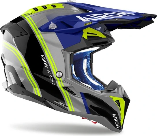 Airoh Helmet Aviator 3 Hima Blue Gloss, XS
