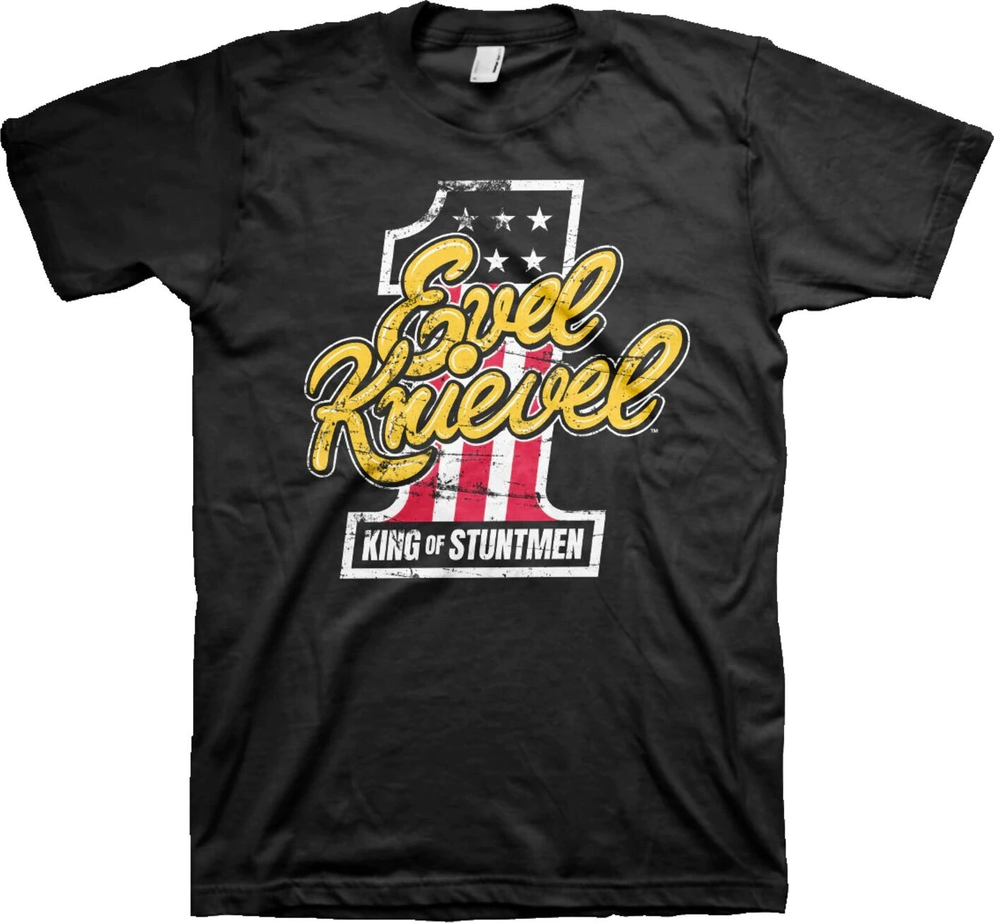 Evel Knievel King Of Stuntmen T-shirt, Black, S