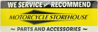 Motorcycle storehouse, dealer sign