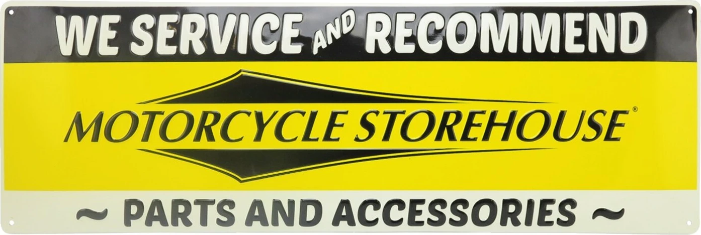 Motorcycle storehouse, dealer sign