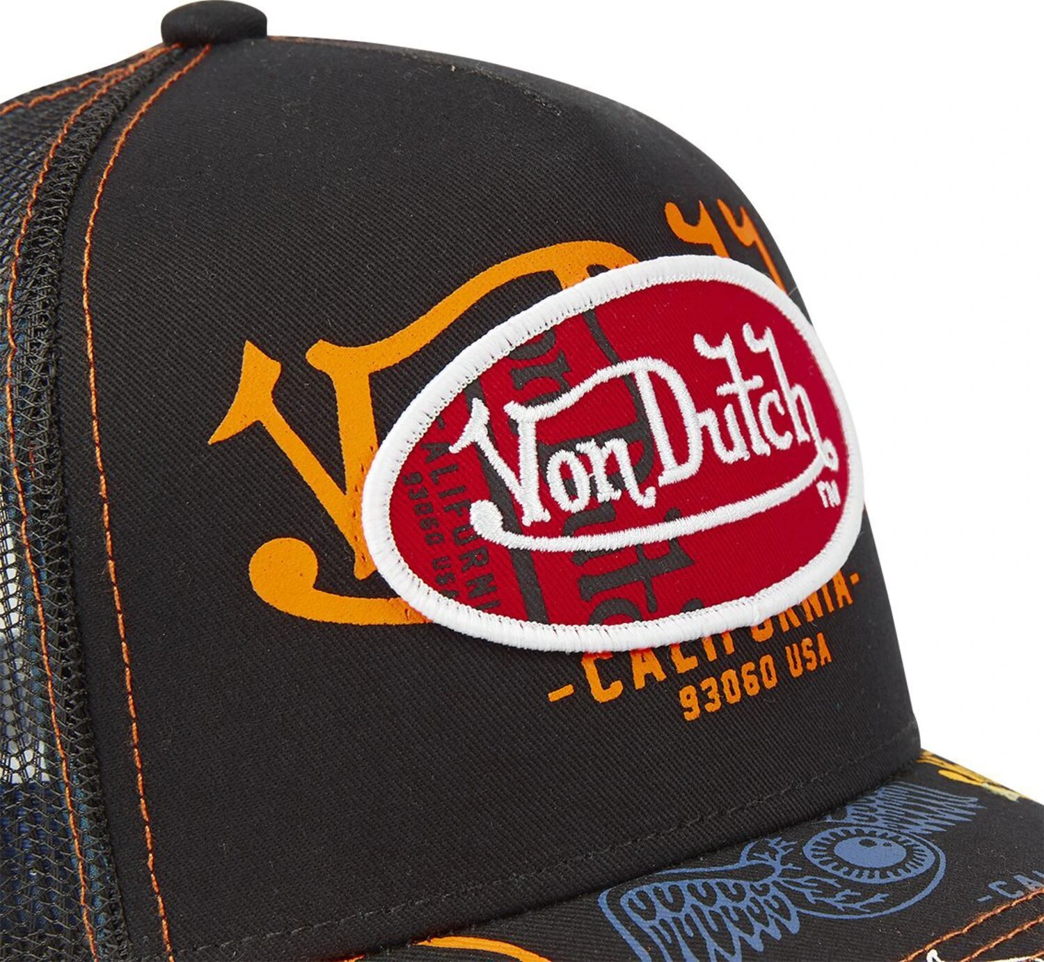 Von Dutch Logo Everywhere cap black/multicolour