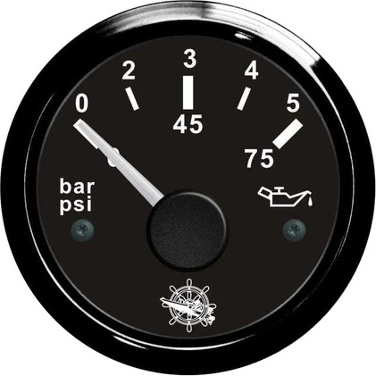 Osculati alyvos slėgio matuoklis 0-5 bar 12/24v