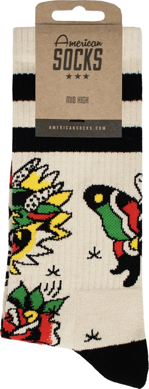 American Socks Flash Fever Mid High socks, Beige, One size fits most