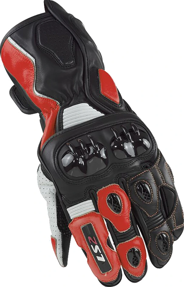 LS2 Swift Racing Gloves - Black White Red, 2XL