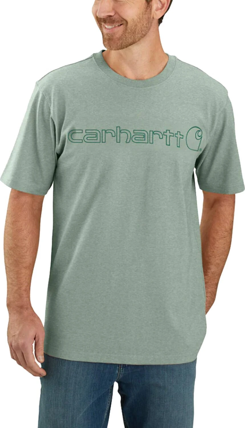 Carhartt Core Logo t-shirt seabrook, Green, 2XL