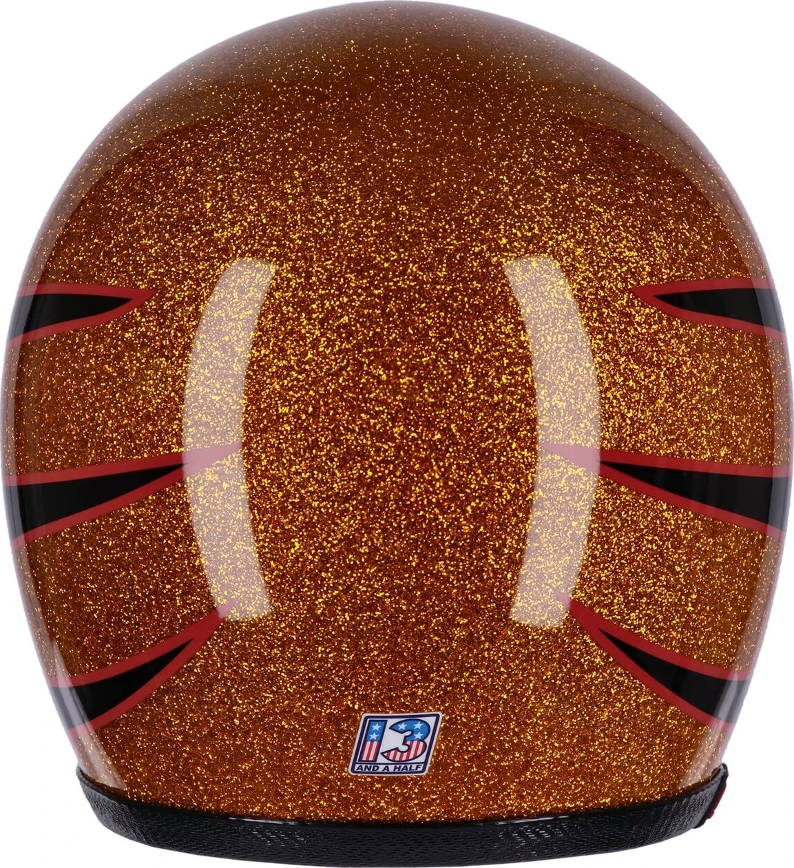 13 1/2 Skull bucket helmet, superior Gold, L, Metal Flake