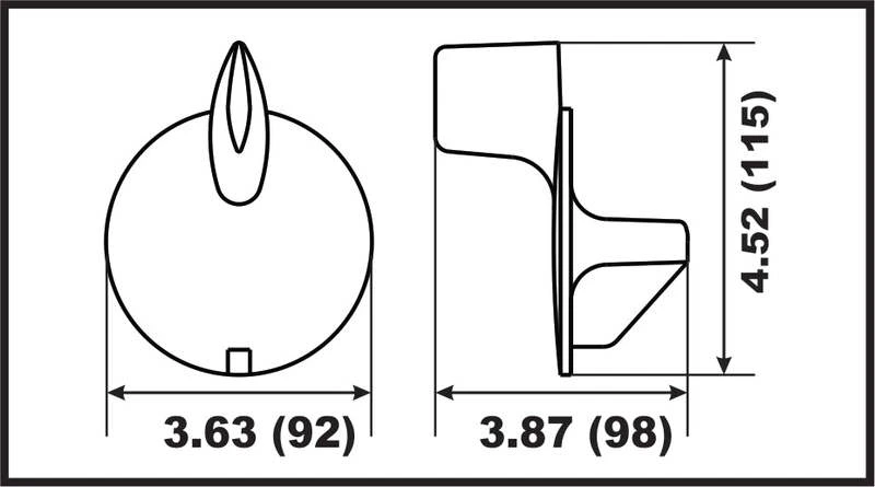 Perf metals anode Trim Tab Mercury/Mariner 9.9-25HP