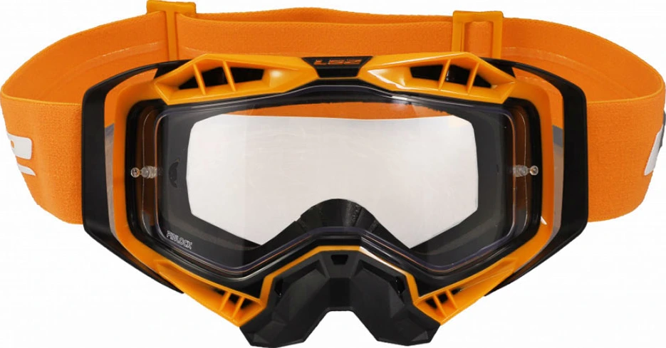 AURA GOGGLE with CLEAR VISOR - Black Orange/Clear Visor