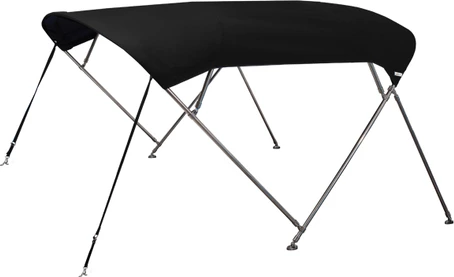 OS CRUISER BIMINI STAINLESS STEEL 4 BOW 2.4M-2.7M BLACK