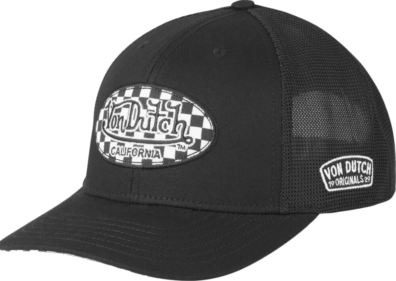 Von Dutch Semi curve cap race, Black