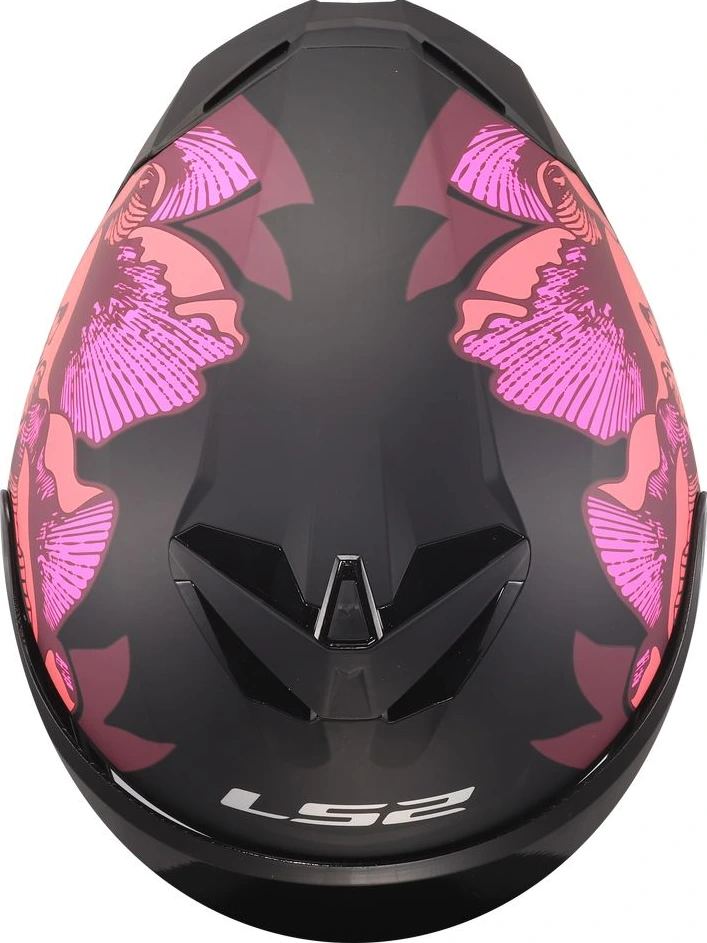 LS2 FF820 RAPID III POPPIES 2 Helmet - White Pink, M
