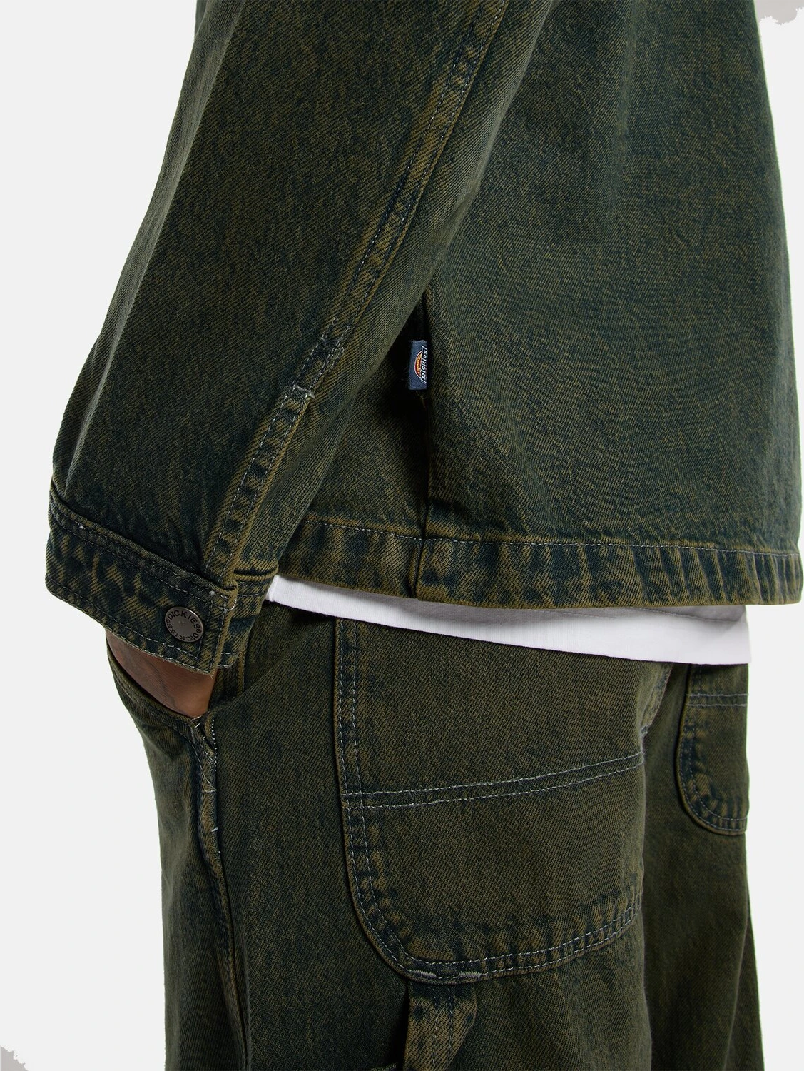 Dickies Lewistown denim jacket green tone fade, 2XL