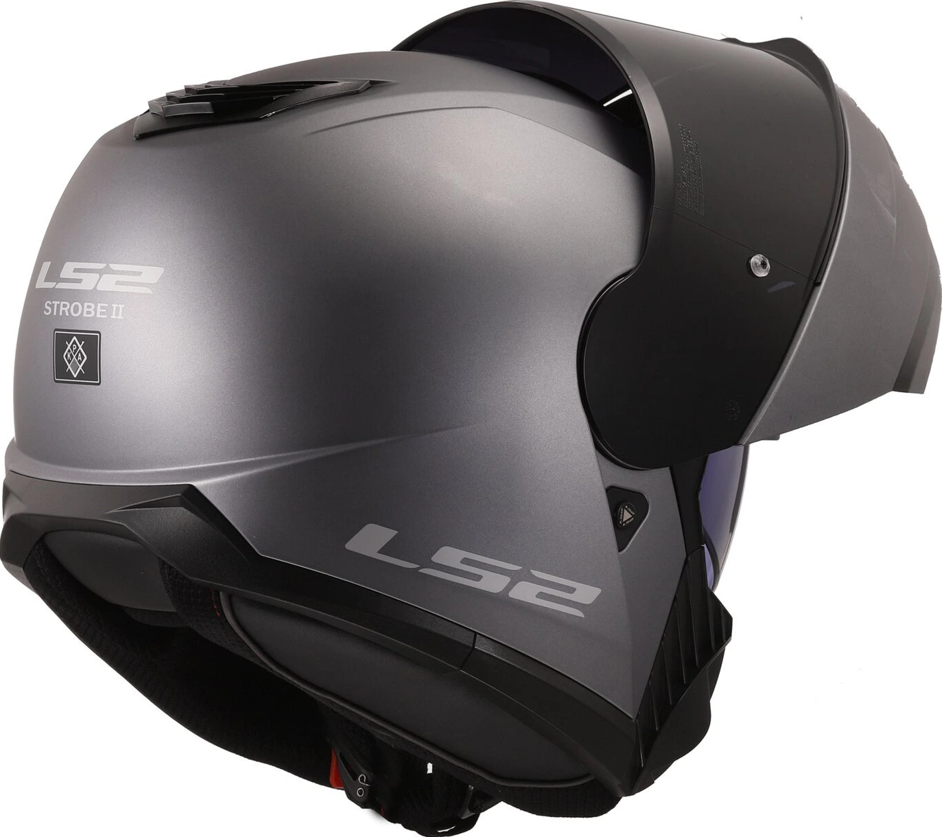 LS2 Strobe II helmet, titanium, M, matt
