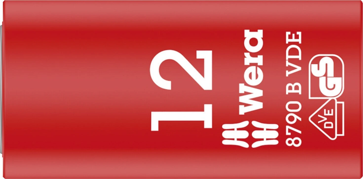 Wera Zyklop drive sockets 3/8" VDE 8790B, Red, 12 mm