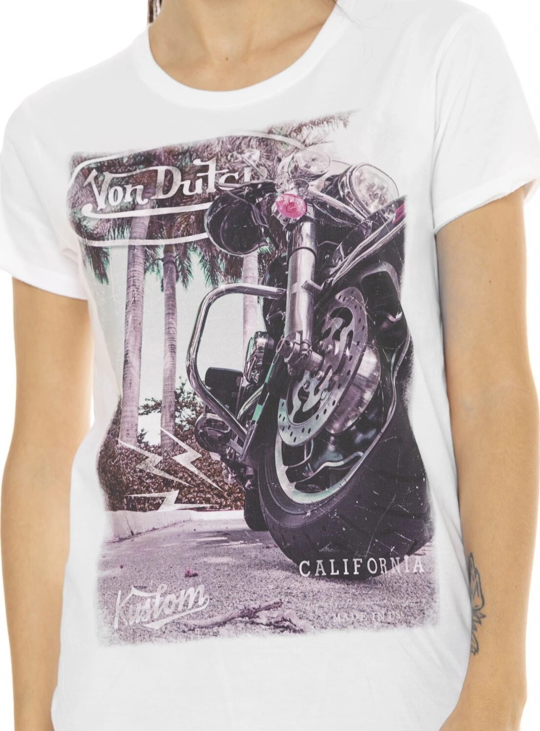 Von Dutch Moto female t-shirt, White, XS