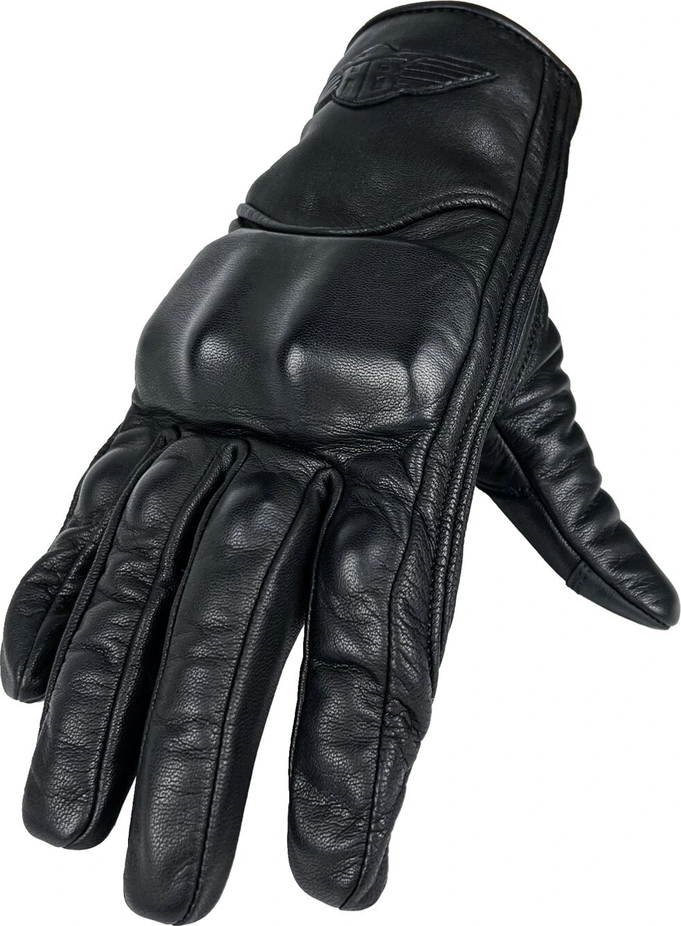 HeinzBikes Clubstyle leather gloves, Black, L