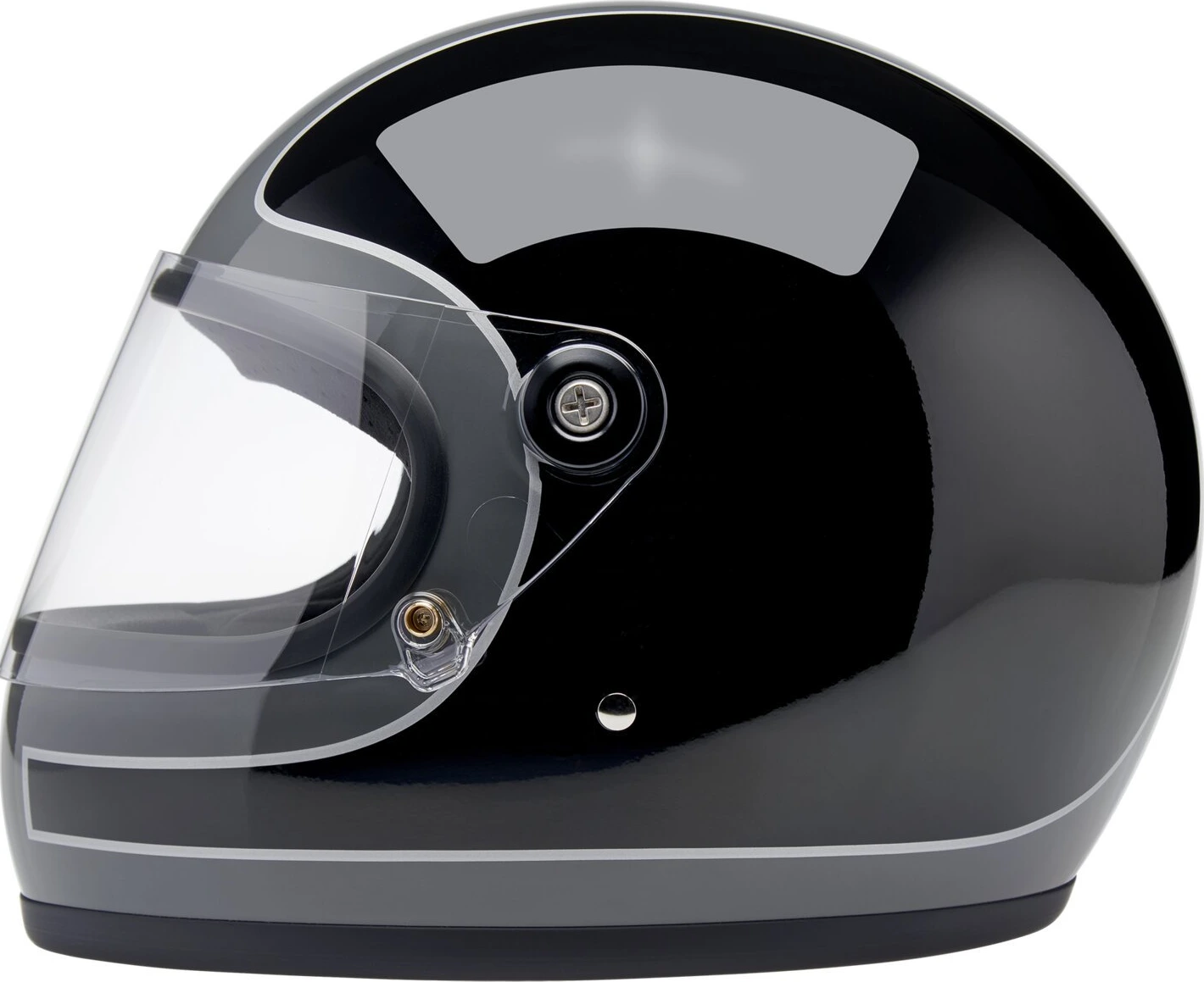 Biltwell Gringo S helmet, storm grey black tracker, XS, Gloss