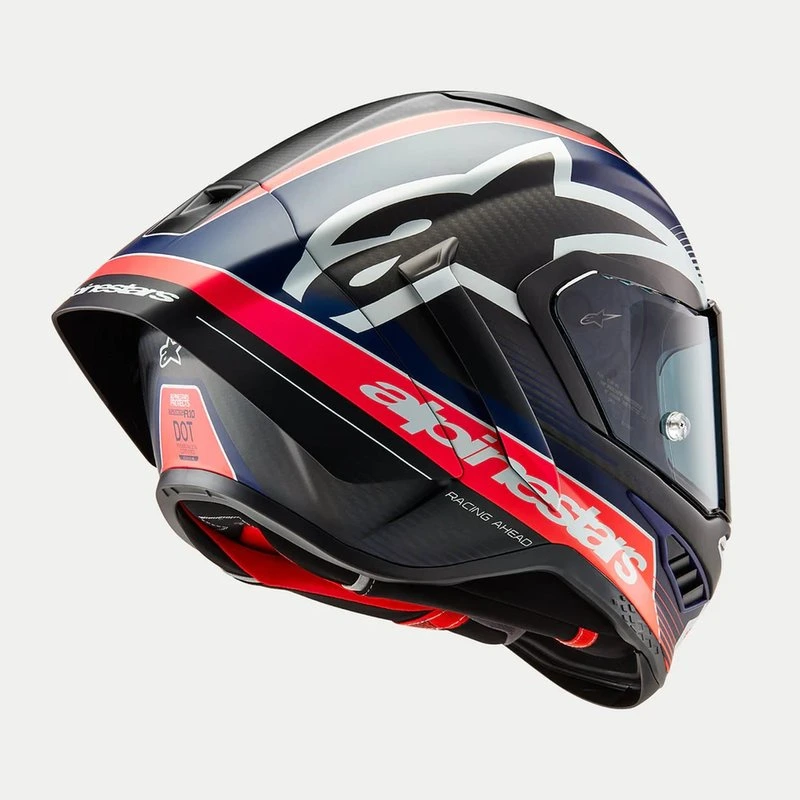 Alpinestars Helmet Supertech R10 Team Black/Carb/Blå/White, XS