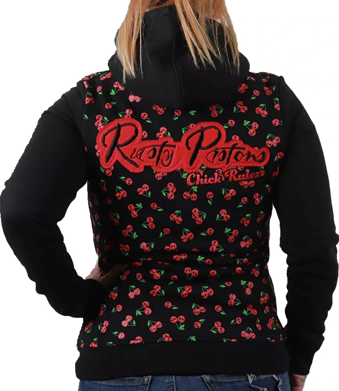 Rusty Pistons Borego female zip hoodie, Black, XL