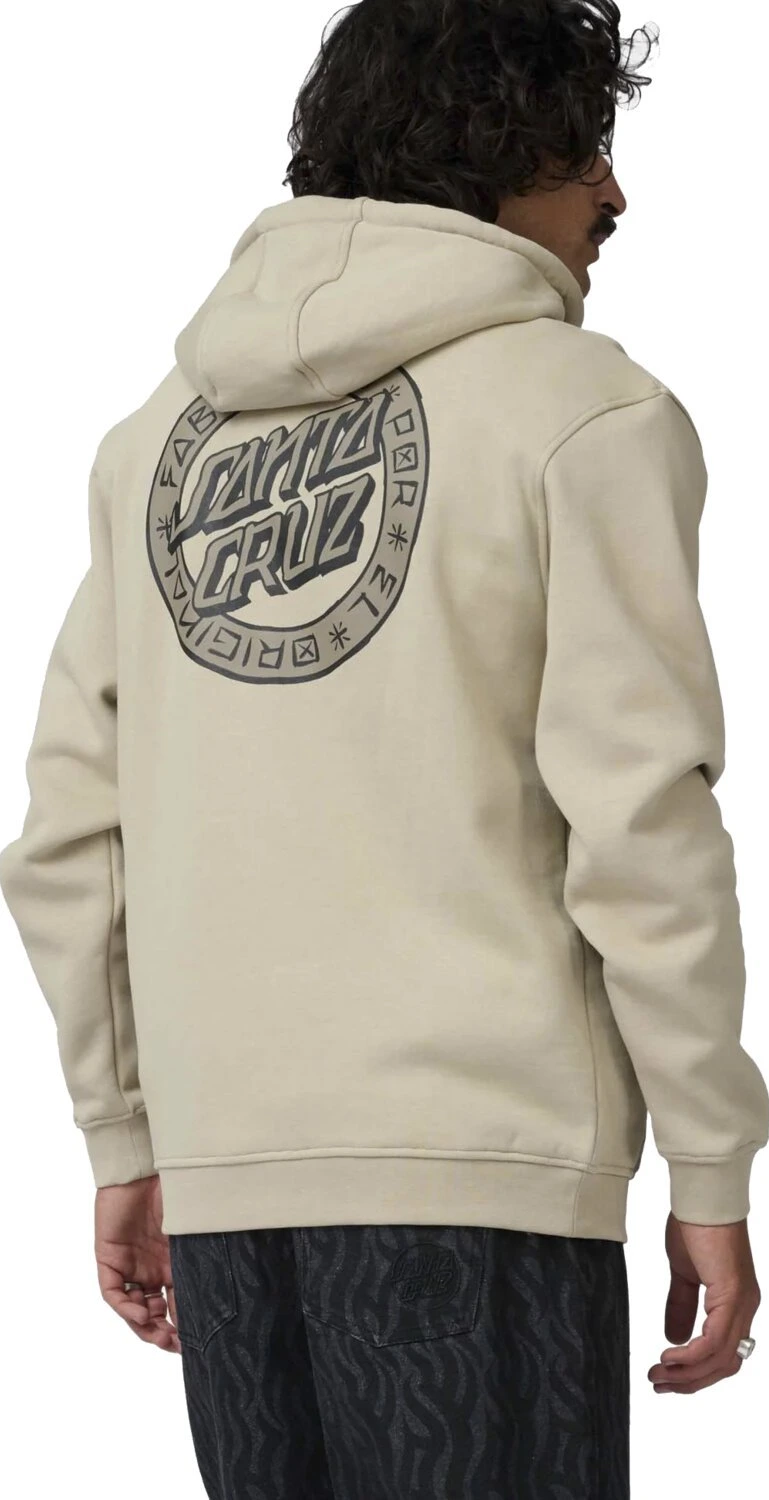 Santa Cruz Loco Dot hoodie, stone gray, S