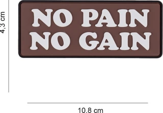 Army Surplus Patch 3D PVC No pain No Gain
