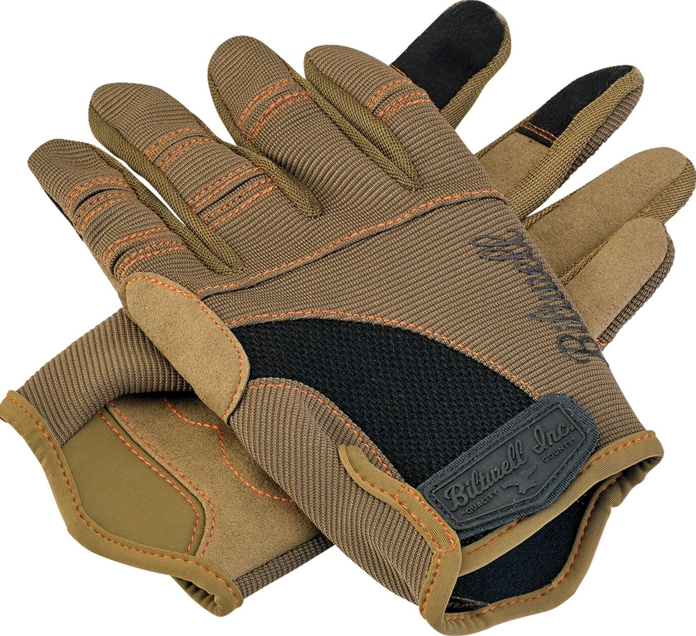 Biltwell Moto gloves, Brown, orange, XS