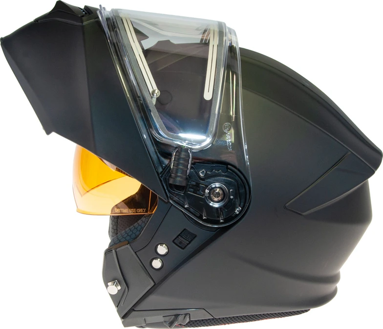 Timeless Flake Modular Snowmobile helmet mattblack, S