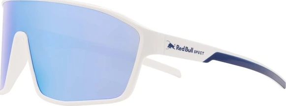 Spect Red Bull Daft Sunglasses Shiny White/Blue w Smoke Blue Mirror lens