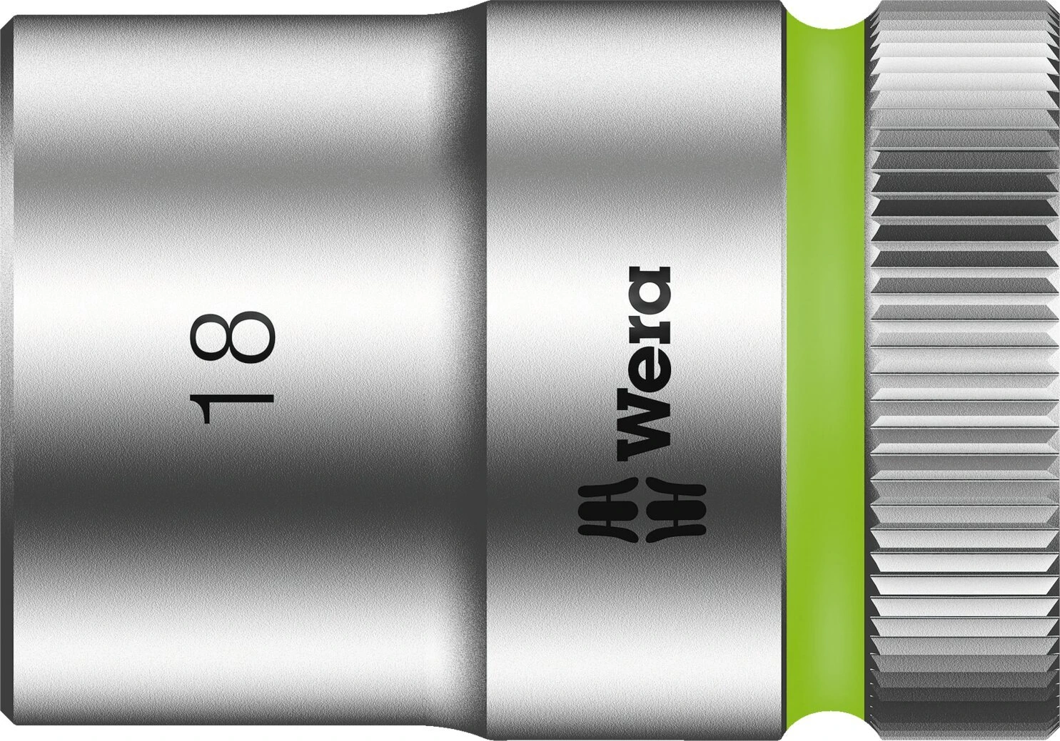 Wera Zyklop 1/2" socket - Metric 18.0, 18 mm, Chrome