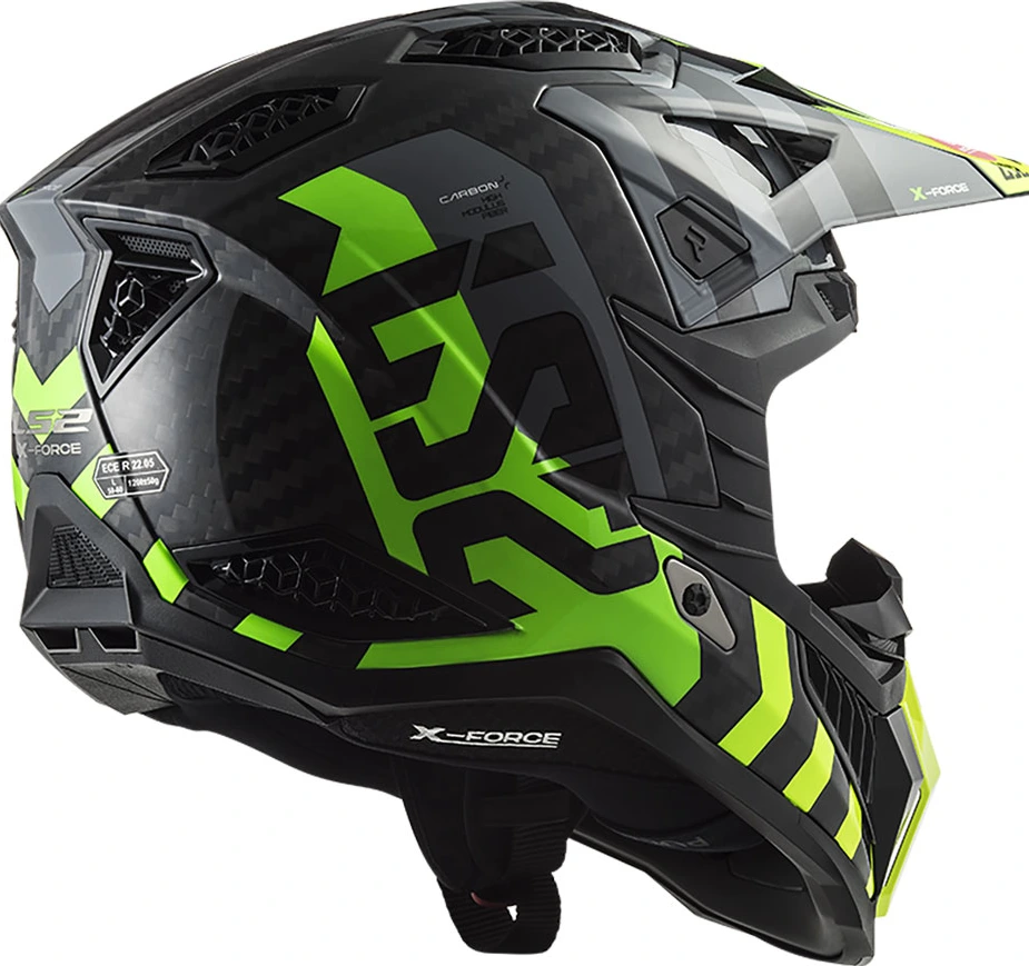 LS2 MX703 C X-FORCE BARRIER helmet - L, H-V Yellow Green