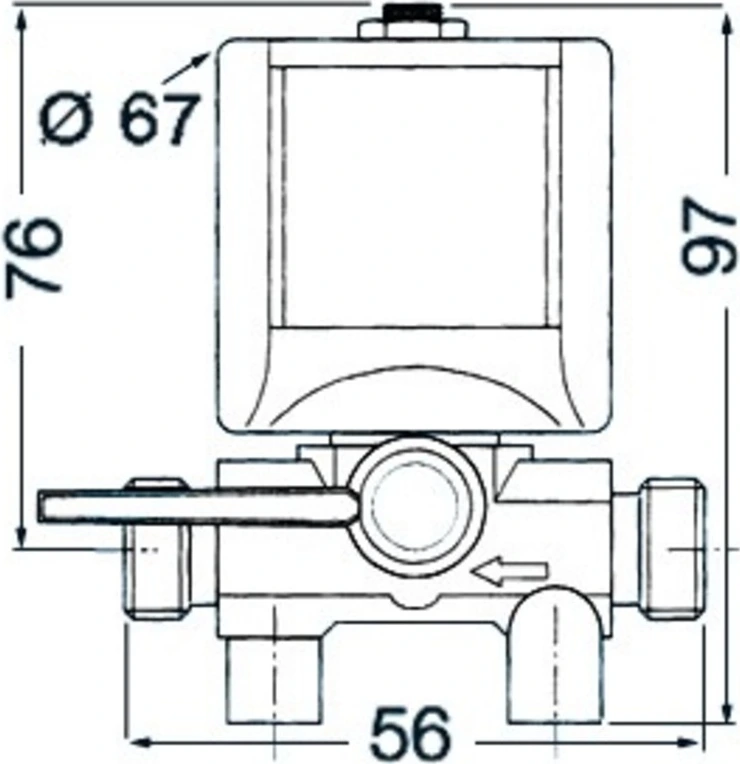 degvielas solenoīda vārsts 12 V