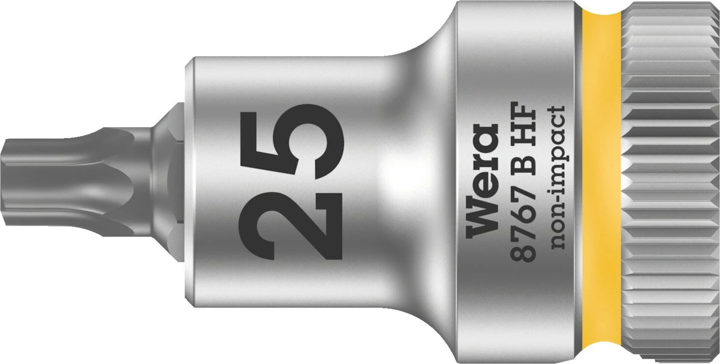 Wera Zyklop 3/8" Torx® socket bit TX25 with holding function, 35 mm, Chrome