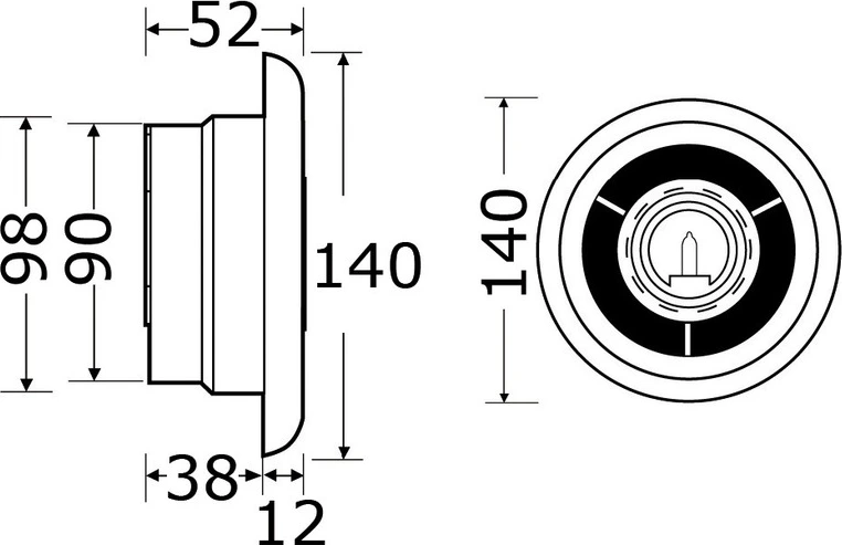 Osculati Spotlight with Extractor fan 12V