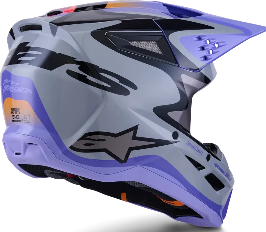 HELMET SM3 JETTSON GRAY/PUR/BLK XS