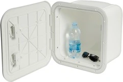 White locker w/lid 285 x 285 mm L-front
