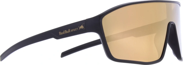 Spect Red Bull Daft Sunglasses Shiny Black w Smoke Gold Mirror lens