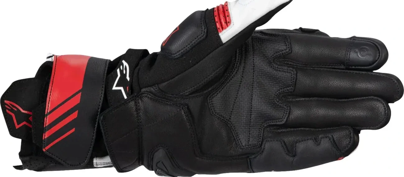 GLOVE GP+ R V3 LTHR BK/WT/BRT RD S