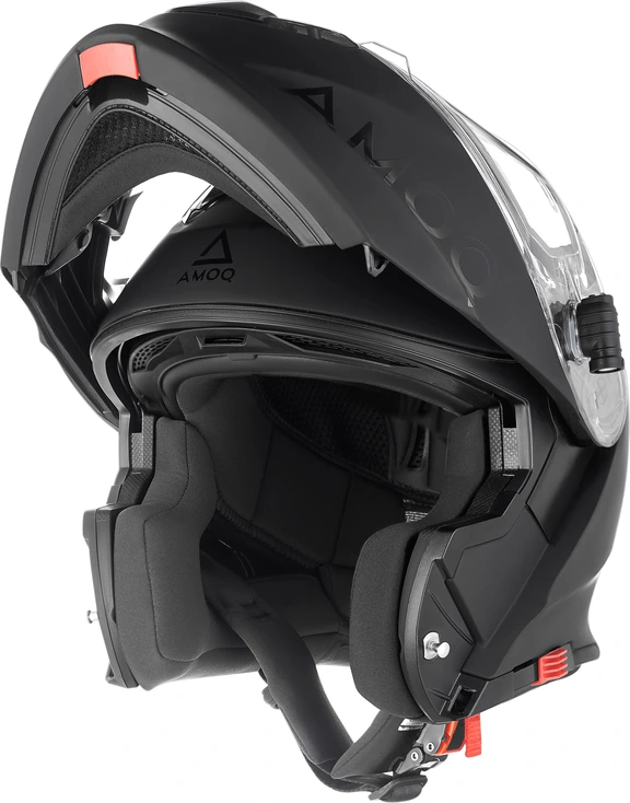 AMOQ Protean Flip-Up Helmet Electric Visor Blackout, XS