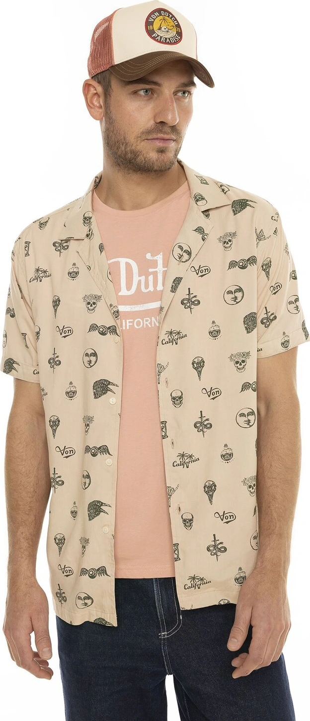 Von Dutch Iso shirt, Cream, M